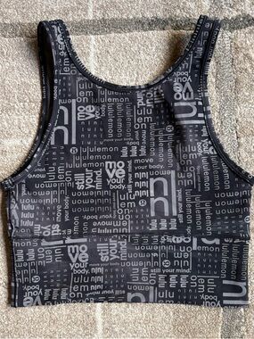 Lululemon Power Pivot Everlux Tank Top Motif Design Women Size 4